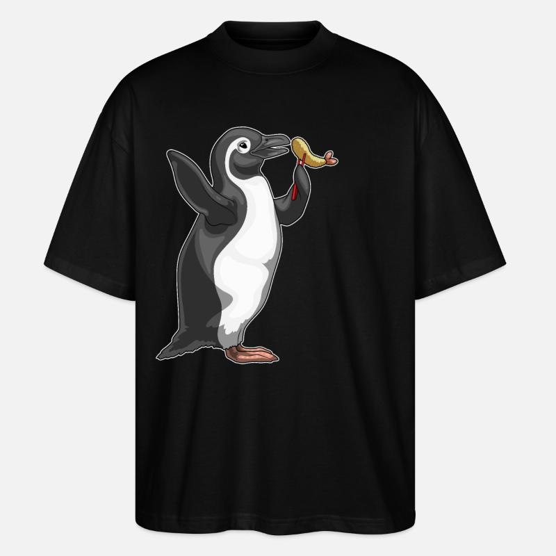 Poisson pingouin Tempura - T-shirt bio Blaster 2.0 coupe oversize Stanley/Stella Unisexe - noir