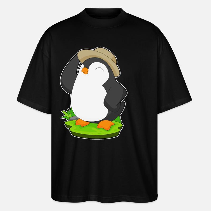 Pinguin Hut - Stanley/Stella Oversized Unisex Bio T-Shirt Blaster 2.0 - Schwarz