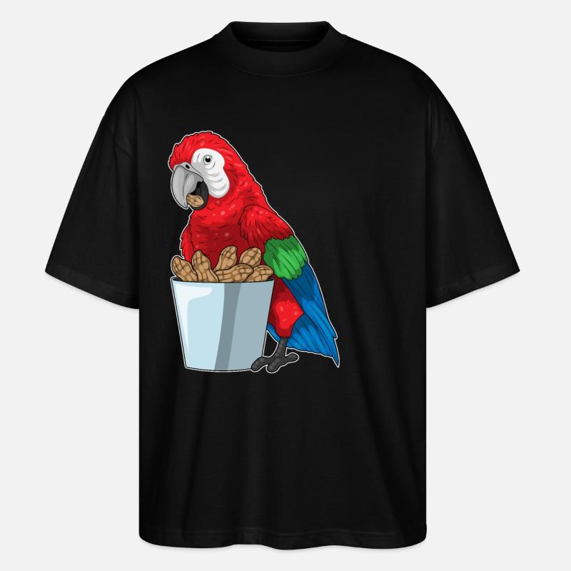 Parrot Peanuts - Stanley/Stella Oversized Unisex Organic T-shirt Blaster 2.0 - black