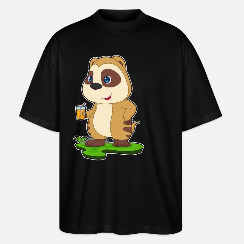 Erdmännchen Saft - Stanley/Stella Oversized Unisex Bio T-Shirt Blaster 2.0 - Schwarz