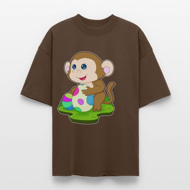 Monkey Easter Easter Eggs Stanley/Stella Oversized Unisex Organic T-shirt Blaster 2.0