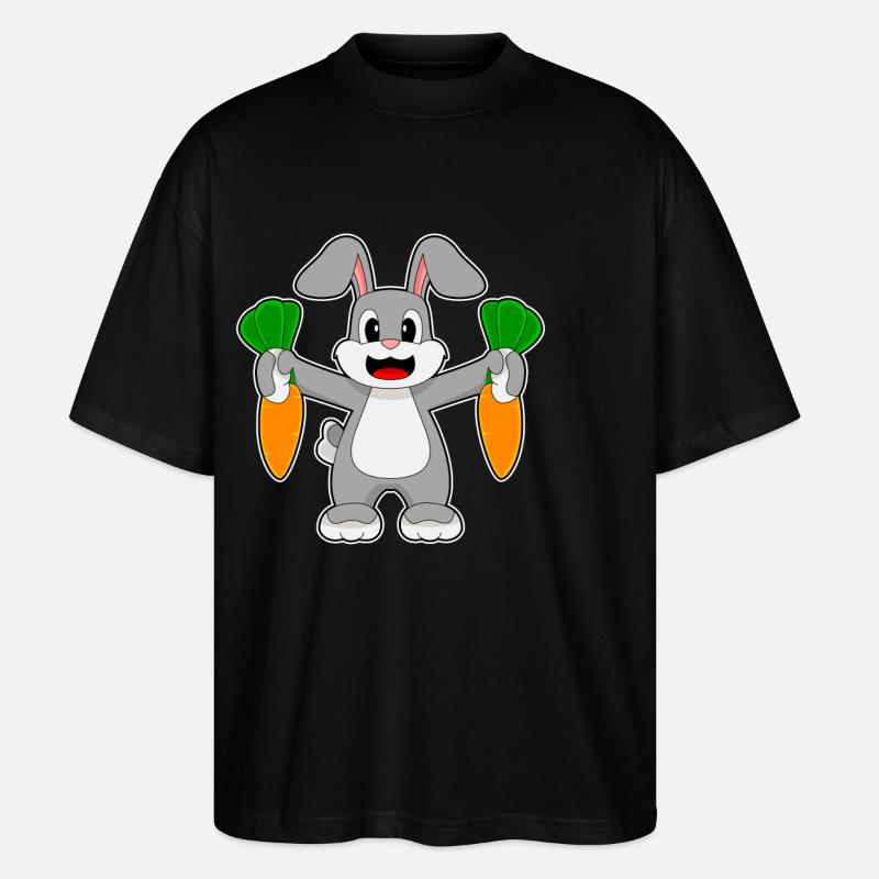 Carottes lapin - T-shirt bio Blaster 2.0 coupe oversize Stanley/Stella Unisexe - noir