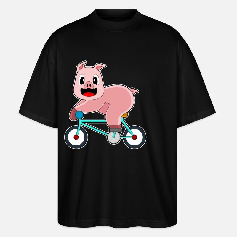 Vélo de cochon - T-shirt bio Blaster 2.0 coupe oversize Stanley/Stella Unisexe - noir