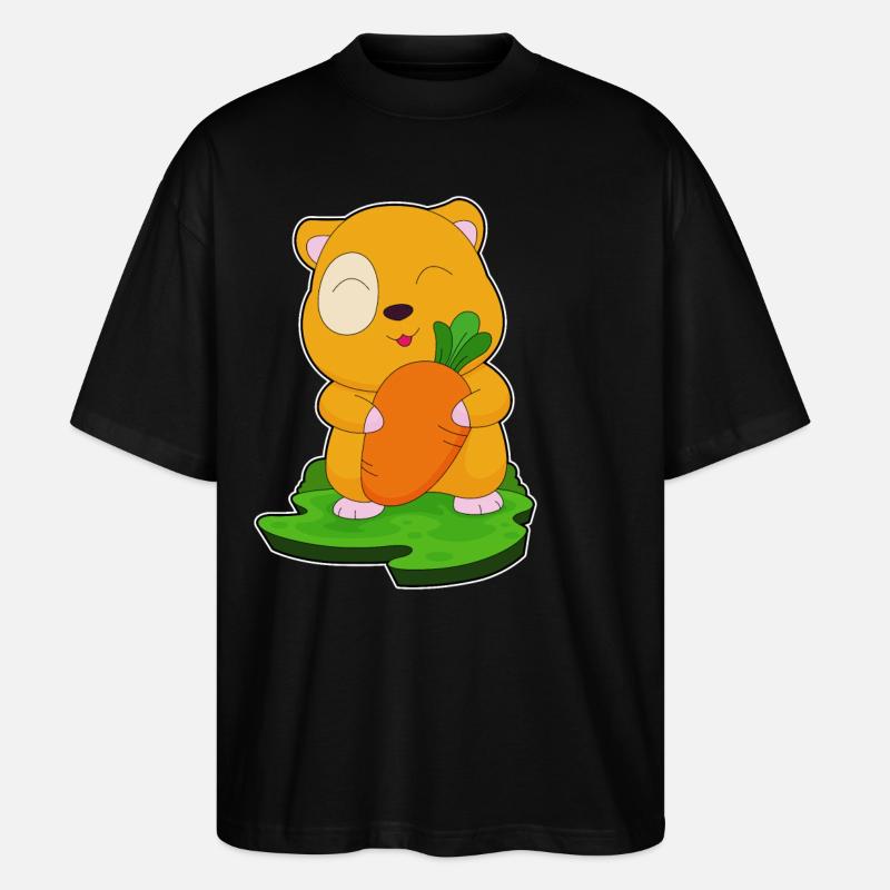 Hamster Carotte - T-shirt bio Blaster 2.0 coupe oversize Stanley/Stella Unisexe - noir
