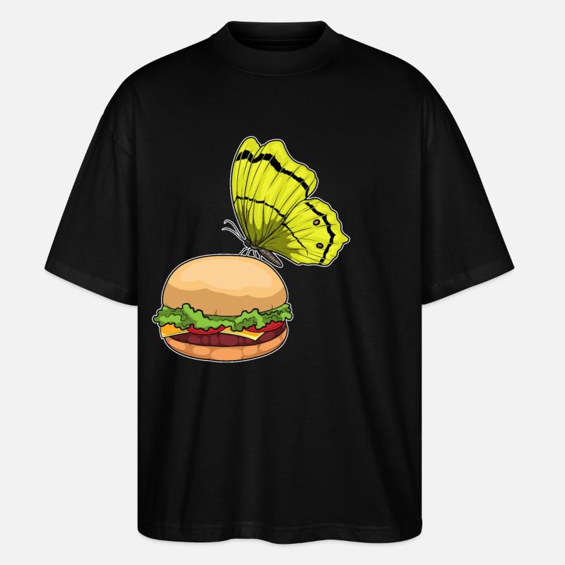 Burger papillon - T-shirt bio Blaster 2.0 coupe oversize Stanley/Stella Unisexe - noir