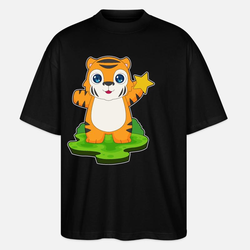 Étoile du Tigre - T-shirt bio Blaster 2.0 coupe oversize Stanley/Stella Unisexe - noir