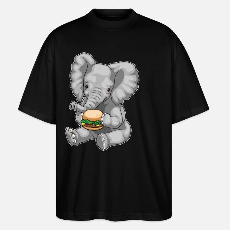 Burger d’éléphant - T-shirt bio Blaster 2.0 coupe oversize Stanley/Stella Unisexe - noir