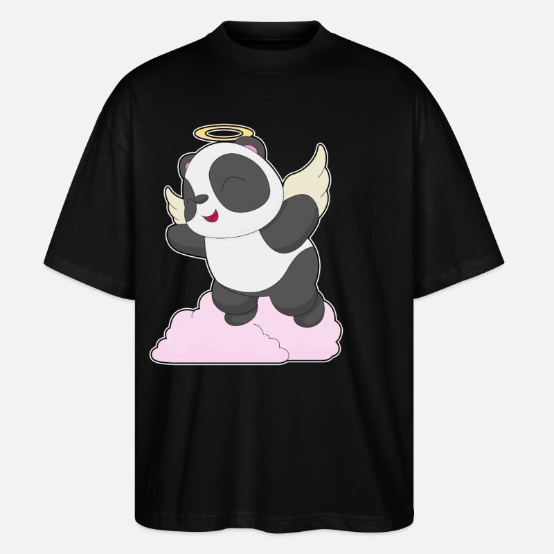 Panda Ange Ange Ailes - T-shirt bio Blaster 2.0 coupe oversize Stanley/Stella Unisexe - noir