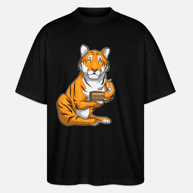 Tiger Kuchen - Stanley/Stella Oversized Unisex Bio T-Shirt Blaster 2.0 - Schwarz