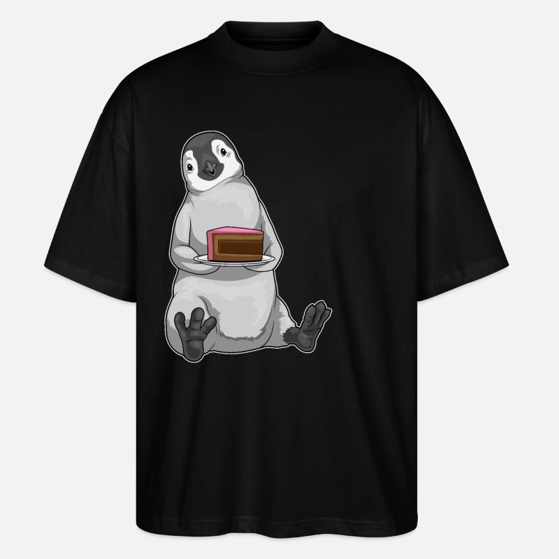 Gâteau pingouin - T-shirt bio Blaster 2.0 coupe oversize Stanley/Stella Unisexe - noir