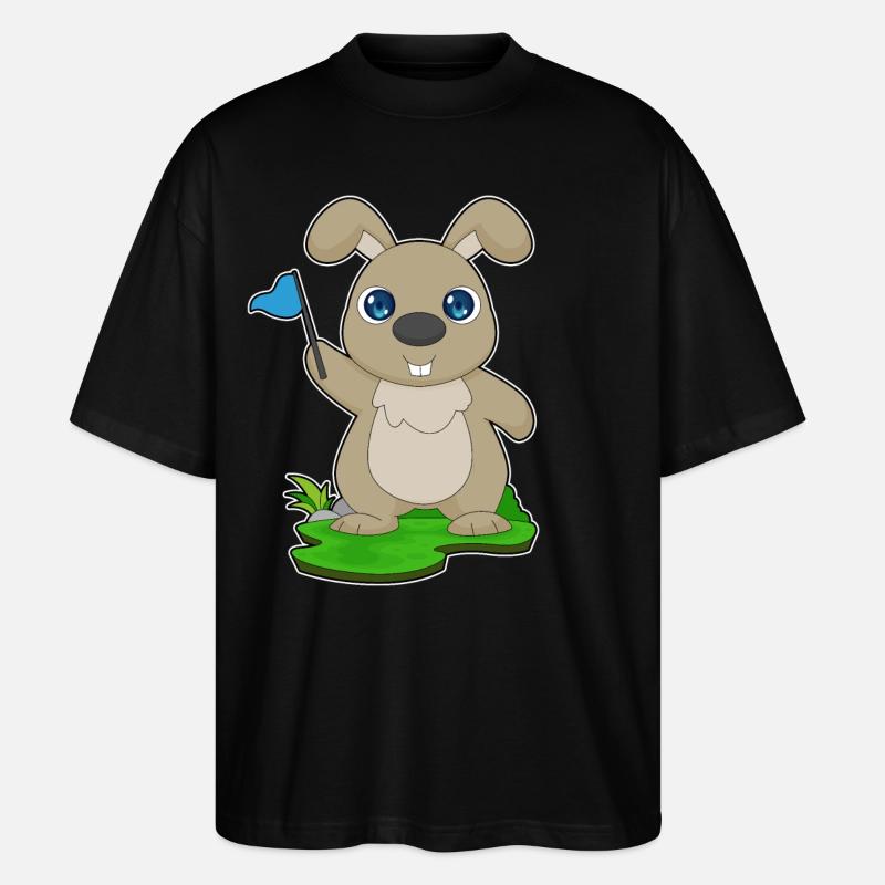 Rabbit Flag - Stanley/Stella Oversized Unisex Organic T-shirt Blaster 2.0 - black