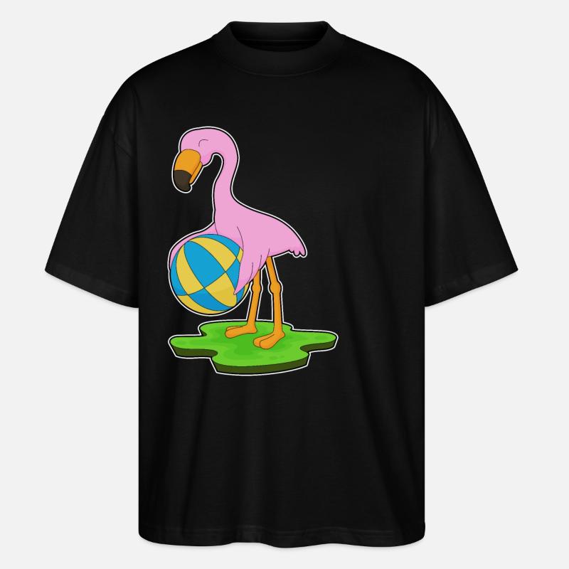 Flamingo Wasserball - Stanley/Stella Oversized Unisex Bio T-Shirt Blaster 2.0 - Schwarz