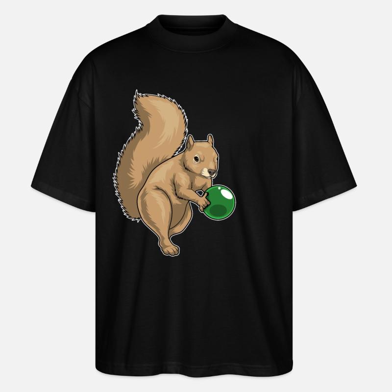 Squirrel Bowling Bowling Ball - Stanley/Stella Oversized Unisex Organic T-shirt Blaster 2.0 - black