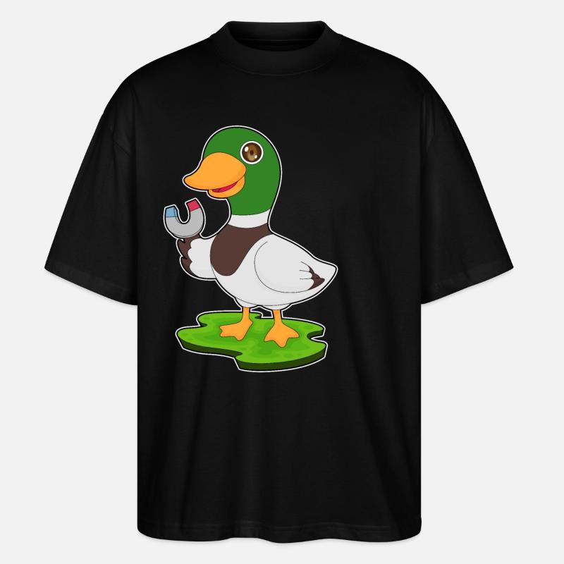 Aimant à canard - T-shirt bio Blaster 2.0 coupe oversize Stanley/Stella Unisexe - noir