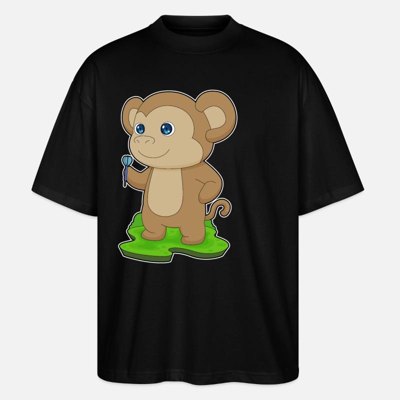 Monkey Dart Dart - Stanley/Stella Oversized Unisex Organic T-shirt Blaster 2.0 - black