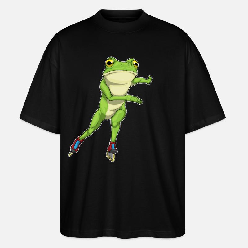 Frosch Inline skating Rollschuhe - Stanley/Stella Oversized Unisex Bio T-Shirt Blaster 2.0 - Schwarz