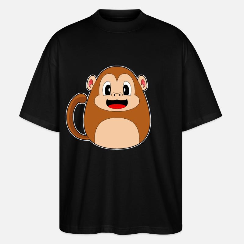 Affe Ostern Osterei - Stanley/Stella Oversized Unisex Bio T-Shirt Blaster 2.0 - Schwarz