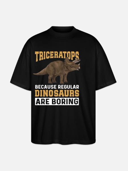 Triceratops Dinos Gift - Stanley/Stella Oversized Unisex Organic T-shirt Blaster 2.0 - black