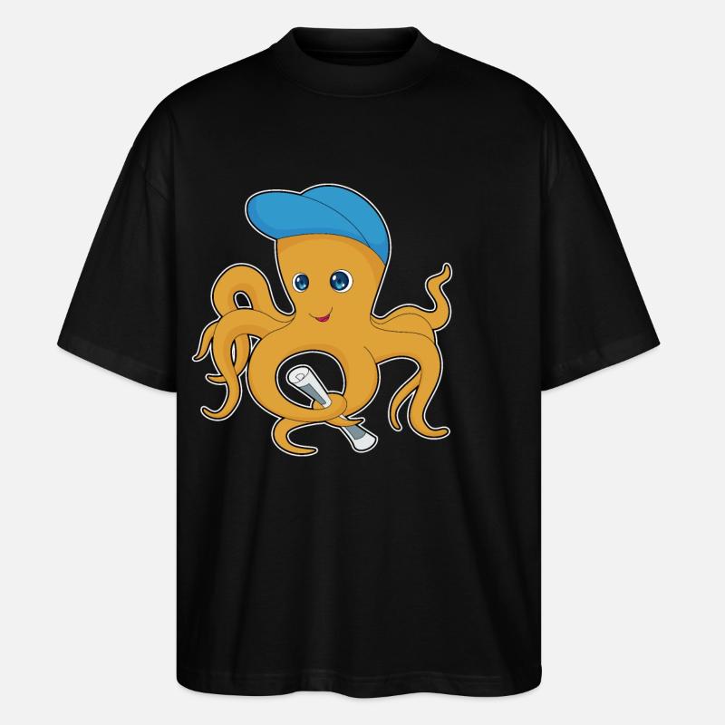 Journal Octopus - T-shirt bio Blaster 2.0 coupe oversize Stanley/Stella Unisexe - noir