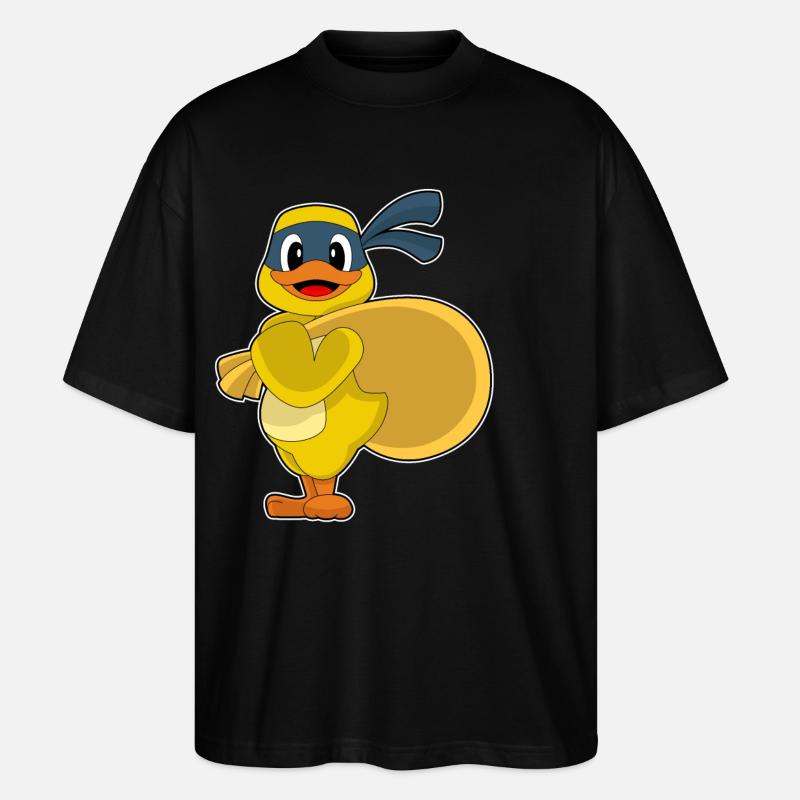 Sac de bandit canard - T-shirt bio Blaster 2.0 coupe oversize Stanley/Stella Unisexe - noir