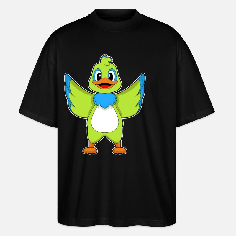 Perroquet canard - T-shirt bio Blaster 2.0 coupe oversize Stanley/Stella Unisexe - noir