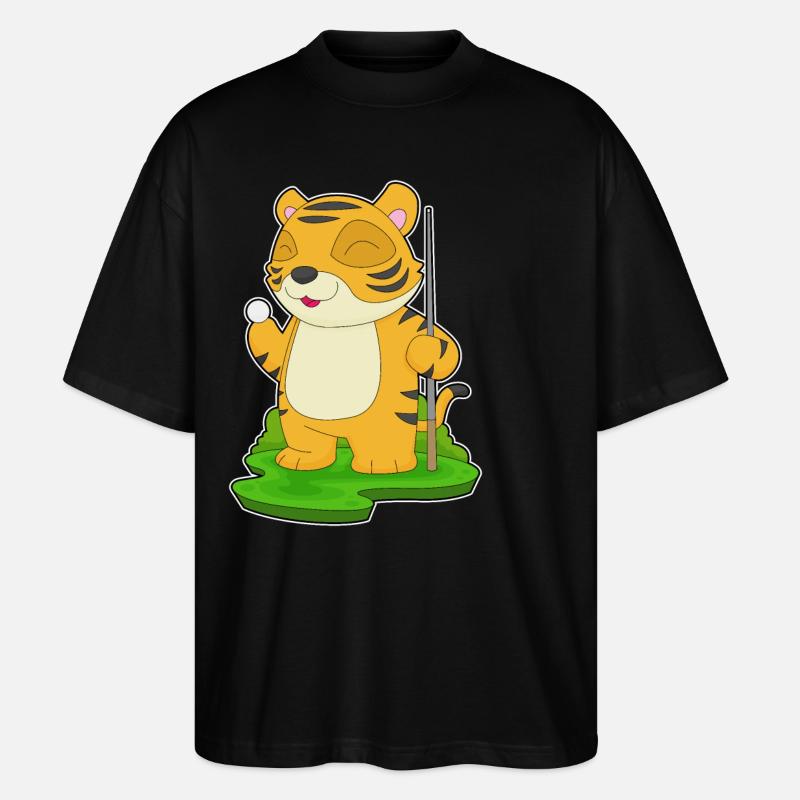 Queue de billard Tiger - T-shirt bio Blaster 2.0 coupe oversize Stanley/Stella Unisexe - noir