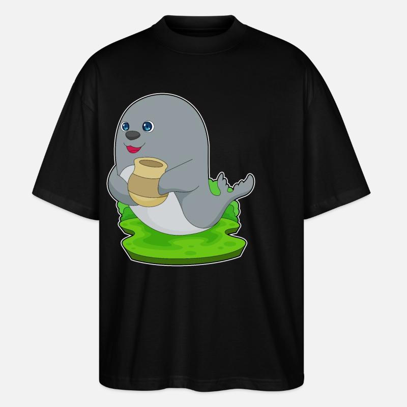 Vase de sceau - T-shirt bio Blaster 2.0 coupe oversize Stanley/Stella Unisexe - noir