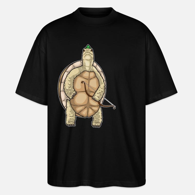 Arc d’archer tortue - T-shirt bio Blaster 2.0 coupe oversize Stanley/Stella Unisexe - noir