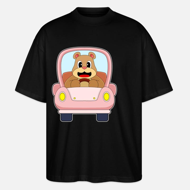 Bär Auto - Stanley/Stella Oversized Unisex Bio T-Shirt Blaster 2.0 - Schwarz