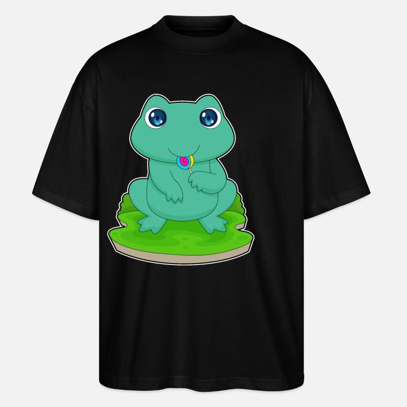 Sucette grenouille - T-shirt bio Blaster 2.0 coupe oversize Stanley/Stella Unisexe - noir
