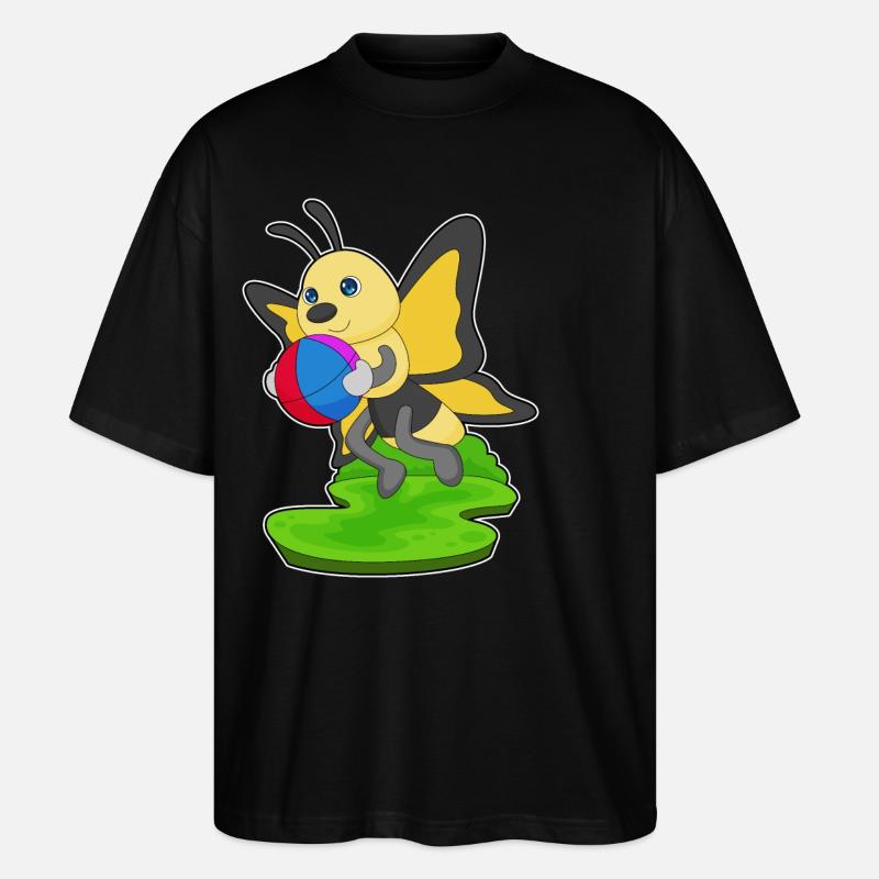 Balle papillon - T-shirt bio Blaster 2.0 coupe oversize Stanley/Stella Unisexe - noir