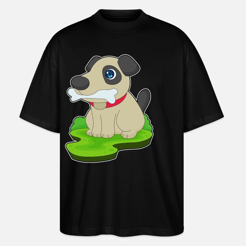 Hund Knochen - Stanley/Stella Oversized Unisex Bio T-Shirt Blaster 2.0 - Schwarz
