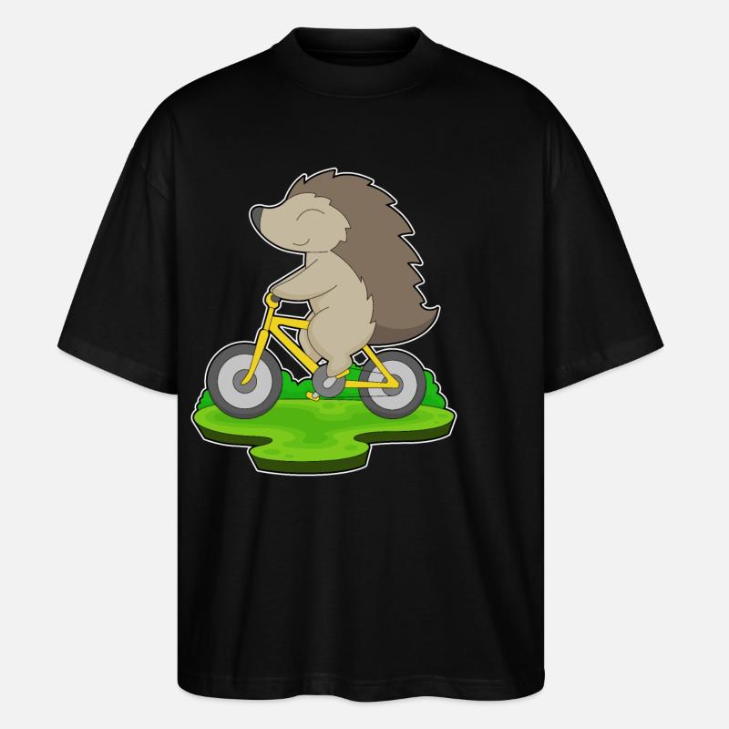 Vélo hérisson - T-shirt bio Blaster 2.0 coupe oversize Stanley/Stella Unisexe - noir