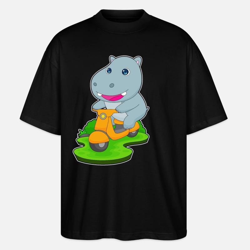 Hippo Scooter - T-shirt bio Blaster 2.0 coupe oversize Stanley/Stella Unisexe - noir