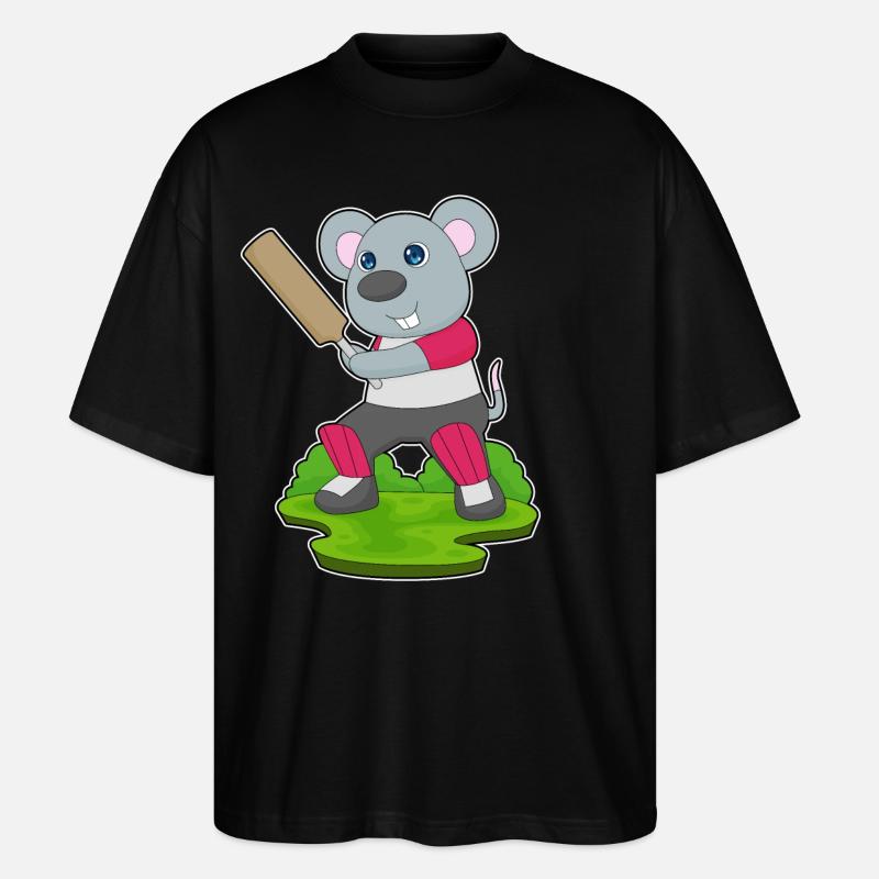 Souris Cricket Battes de cricket - T-shirt bio Blaster 2.0 coupe oversize Stanley/Stella Unisexe - noir