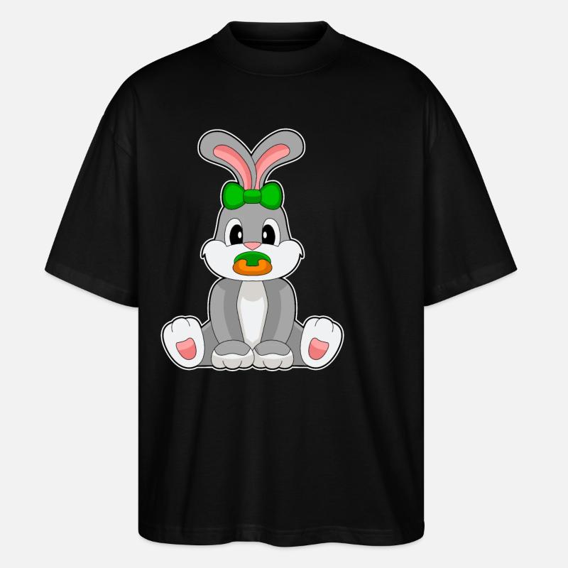 Bunny Baby Pacifier - Stanley/Stella Oversized Unisex Organic T-shirt Blaster 2.0 - black