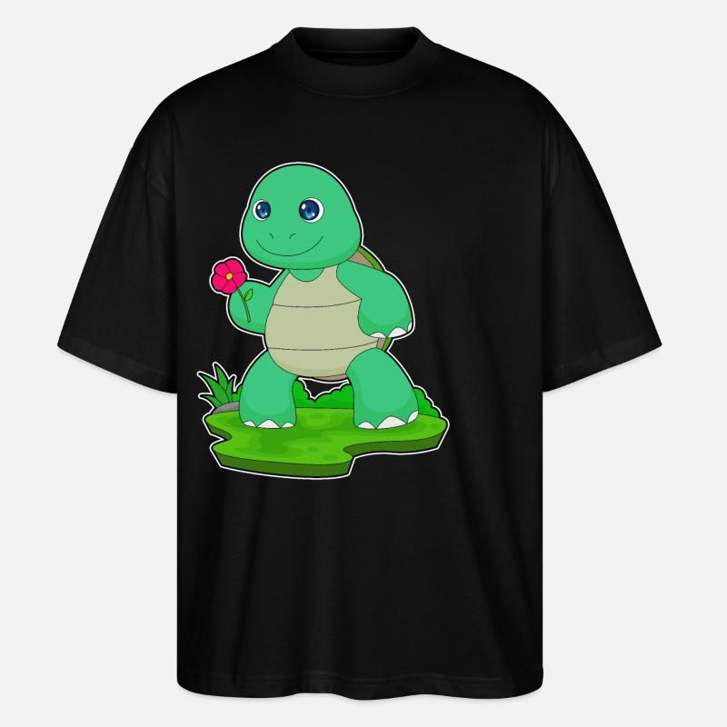 Fleur de tortue - T-shirt bio Blaster 2.0 coupe oversize Stanley/Stella Unisexe - noir