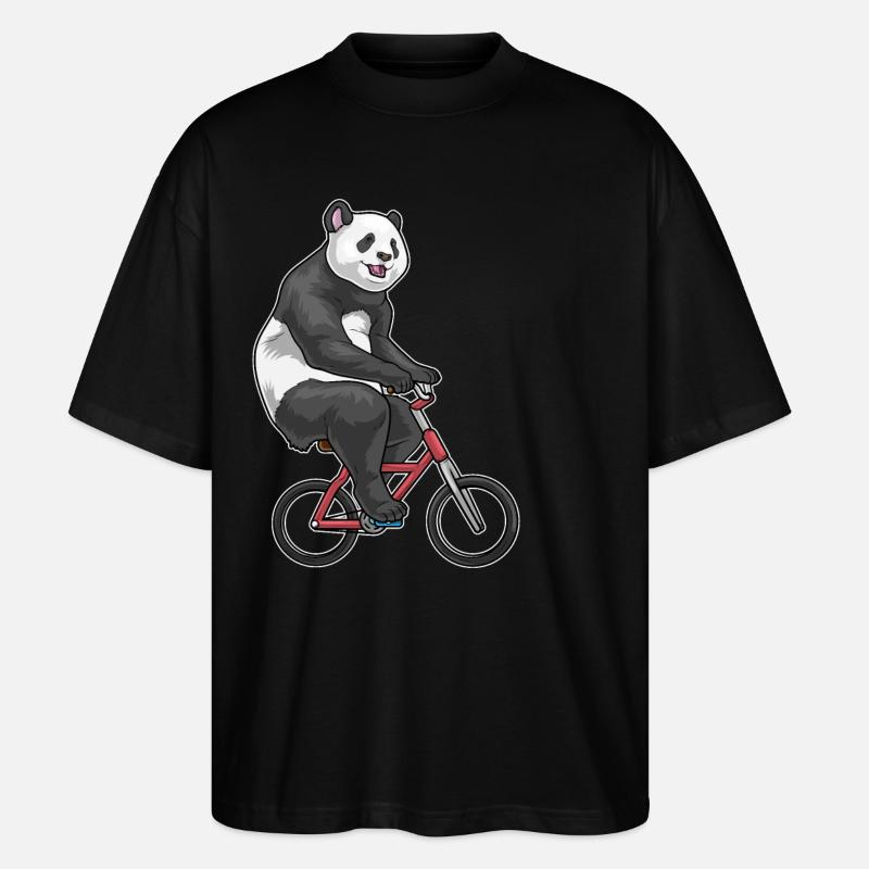 Vélo Panda - T-shirt bio Blaster 2.0 coupe oversize Stanley/Stella Unisexe - noir