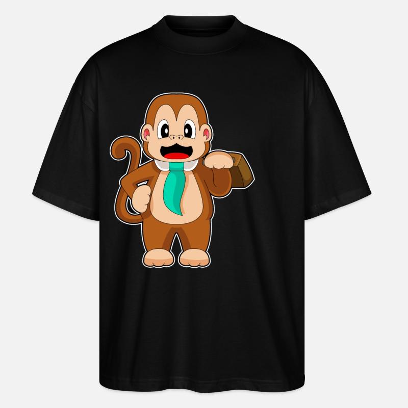 Monkey Entrepreneur Porte-documents - T-shirt bio Blaster 2.0 coupe oversize Stanley/Stella Unisexe - noir