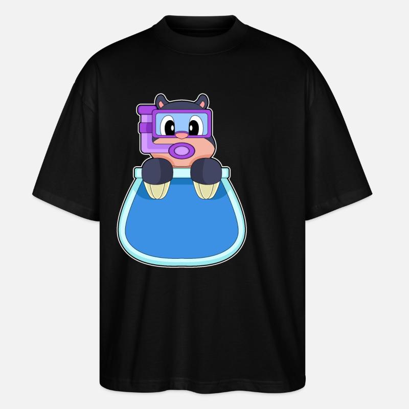 Mole Aquarium - Stanley/Stella Oversized Unisex Organic T-shirt Blaster 2.0 - black