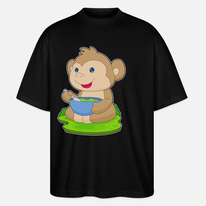 Monkey Bowl Nourriture - T-shirt bio Blaster 2.0 coupe oversize Stanley/Stella Unisexe - noir