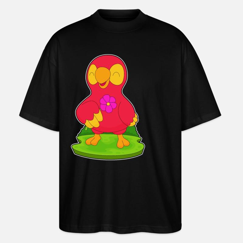 Fleur de perroquet - T-shirt bio Blaster 2.0 coupe oversize Stanley/Stella Unisexe - noir