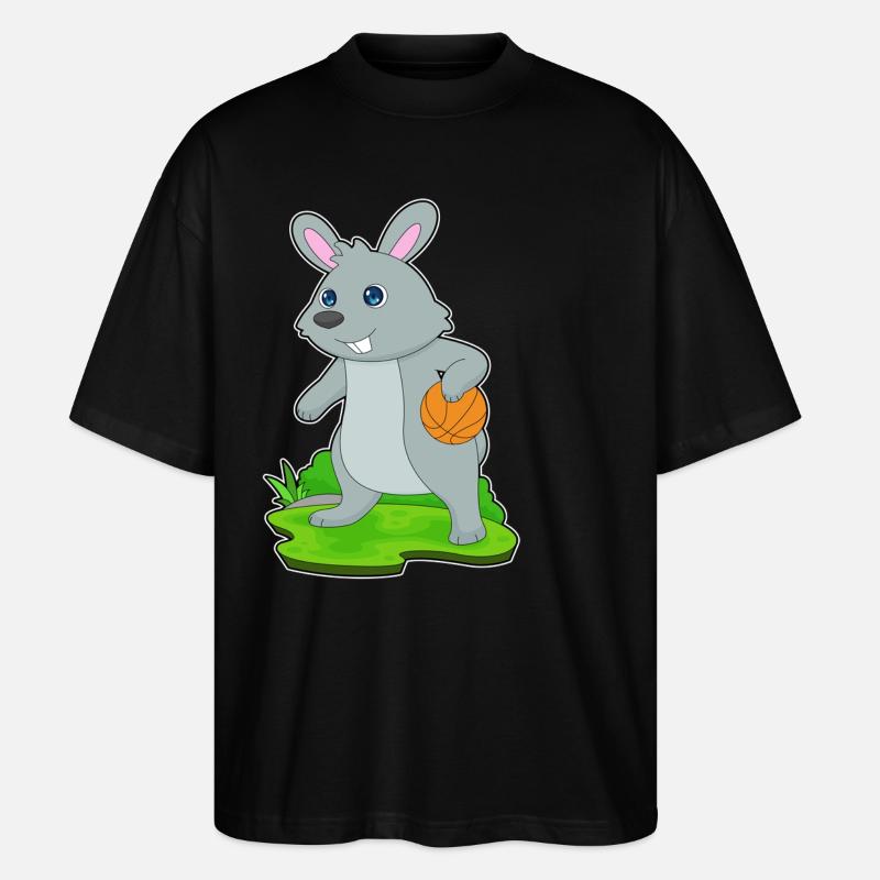 Bunny Basketteur Basketteur - T-shirt bio Blaster 2.0 coupe oversize Stanley/Stella Unisexe - noir