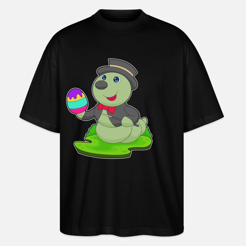 Caterpillar Easter Wizard - Stanley/Stella Oversized Unisex Organic T-shirt Blaster 2.0 - black