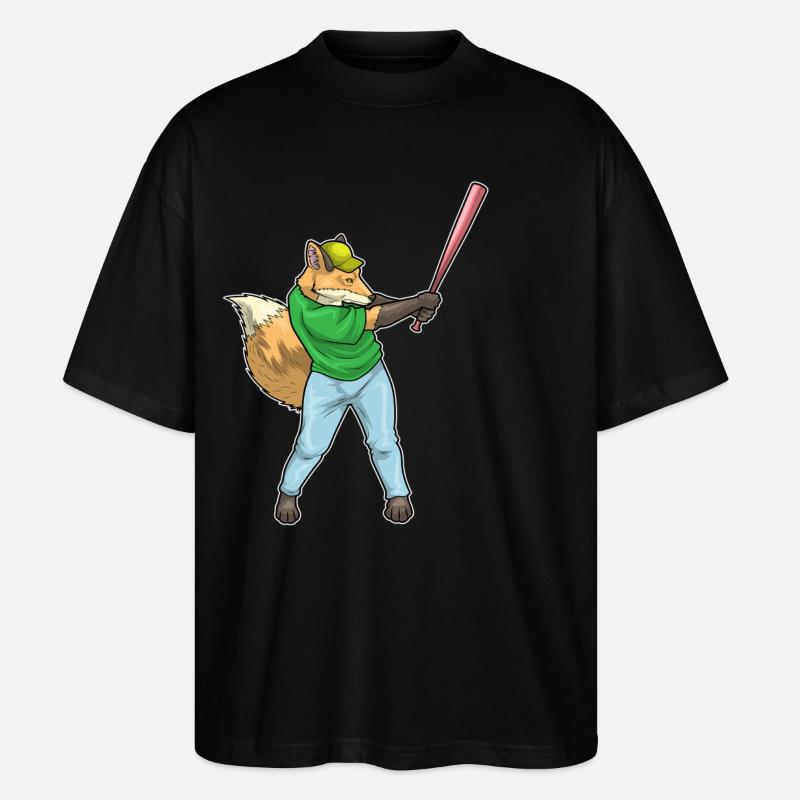 Batte de baseball Fox - T-shirt bio Blaster 2.0 coupe oversize Stanley/Stella Unisexe - noir