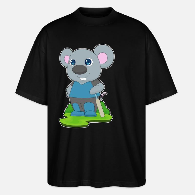 Souris Cricket Battes de cricket - T-shirt bio Blaster 2.0 coupe oversize Stanley/Stella Unisexe - noir