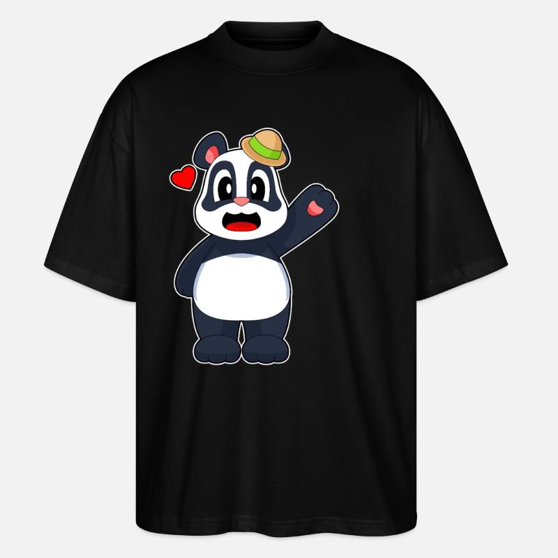 Panda Hut - Stanley/Stella Oversized Unisex Bio T-Shirt Blaster 2.0 - Schwarz