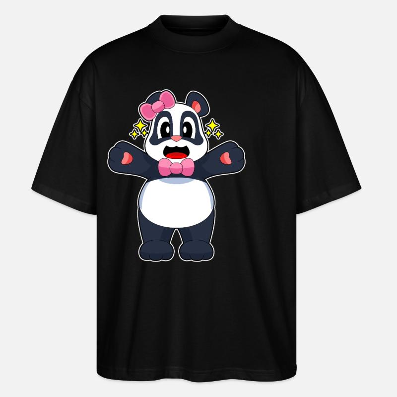 Panda Loop - Stanley/Stella Oversized Unisex Organic T-shirt Blaster 2.0 - black