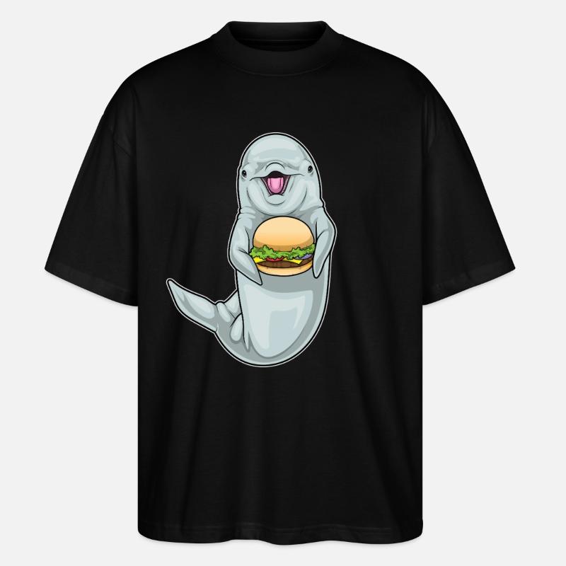 Dolphin Cheeseburger - T-shirt bio Blaster 2.0 coupe oversize Stanley/Stella Unisexe - noir