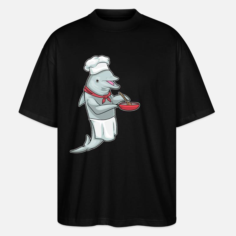 Cuisson à la poêle Dolphin - T-shirt bio Blaster 2.0 coupe oversize Stanley/Stella Unisexe - noir